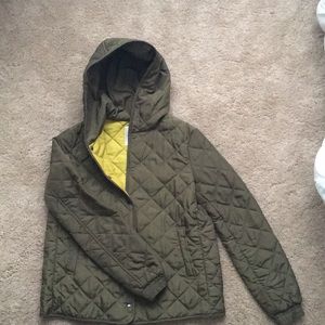 Olive Green ZARA quilted jacket